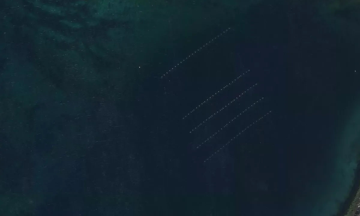 Satelite image of Hamna Voe