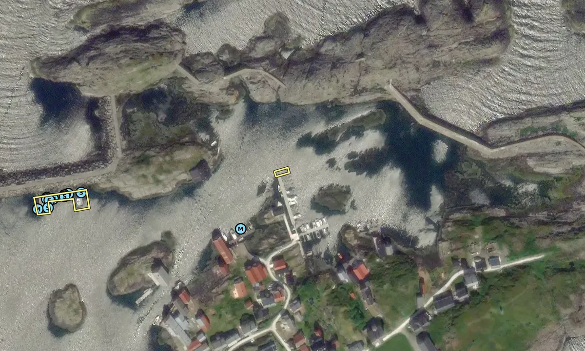 Satelite image of Hamnaberget småbåtforening gjestehavn