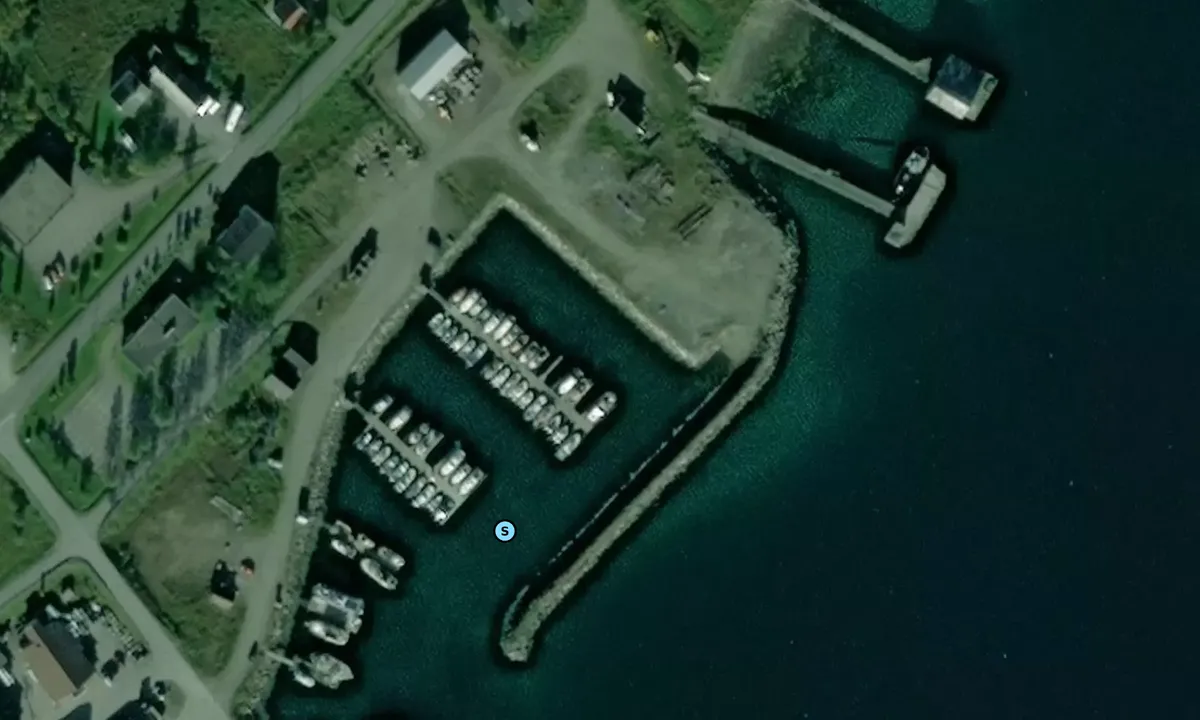 Satelite image of Hansnes Småbåthavn