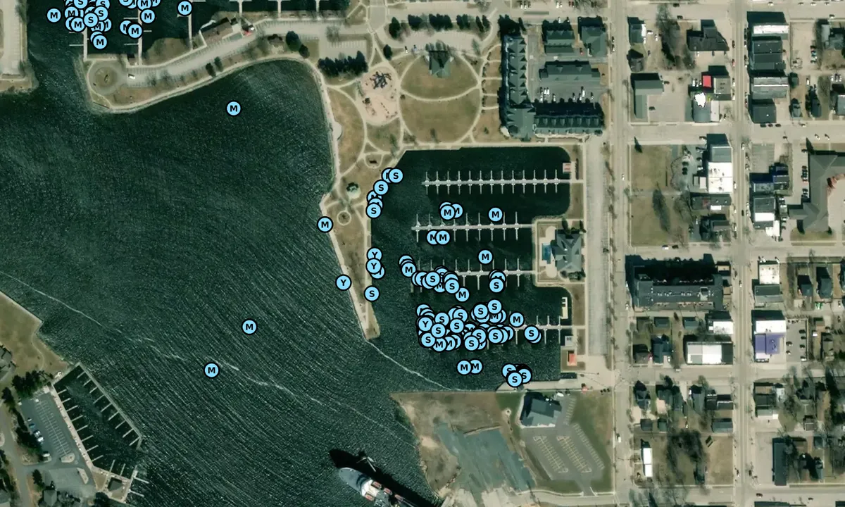 Satelite image of Harbor View Marina - Ludington