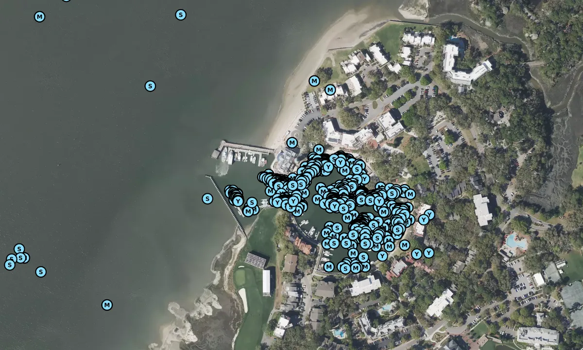 Satelite image of Harbour Town Yacht Basin - Hilton Head Island