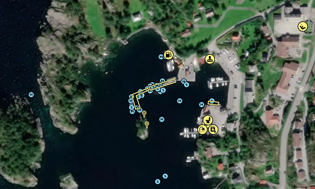 Satelite image of Hardbakke Hamn