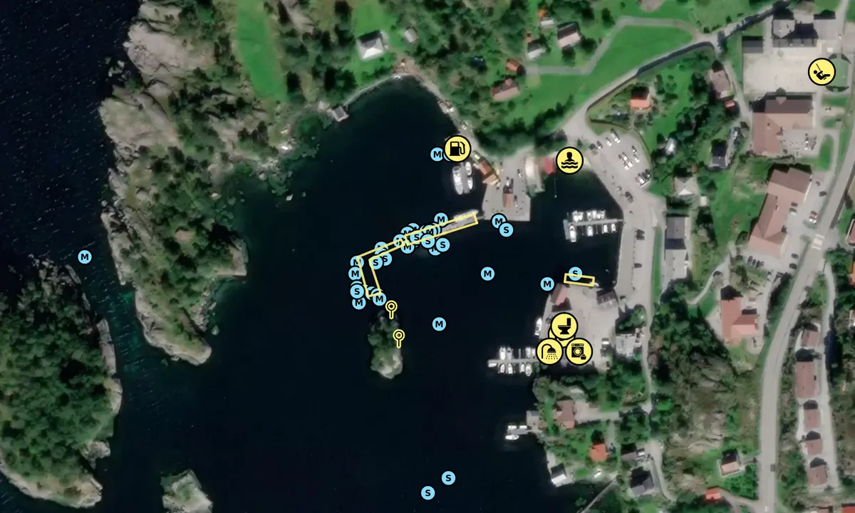 Satelite image of Hardbakke Hamn