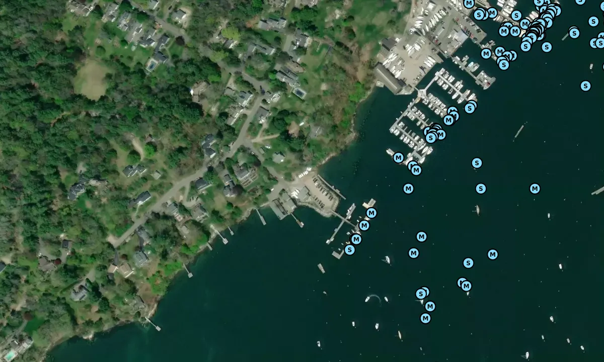 Satelite image of Harraseeket Yacht Club