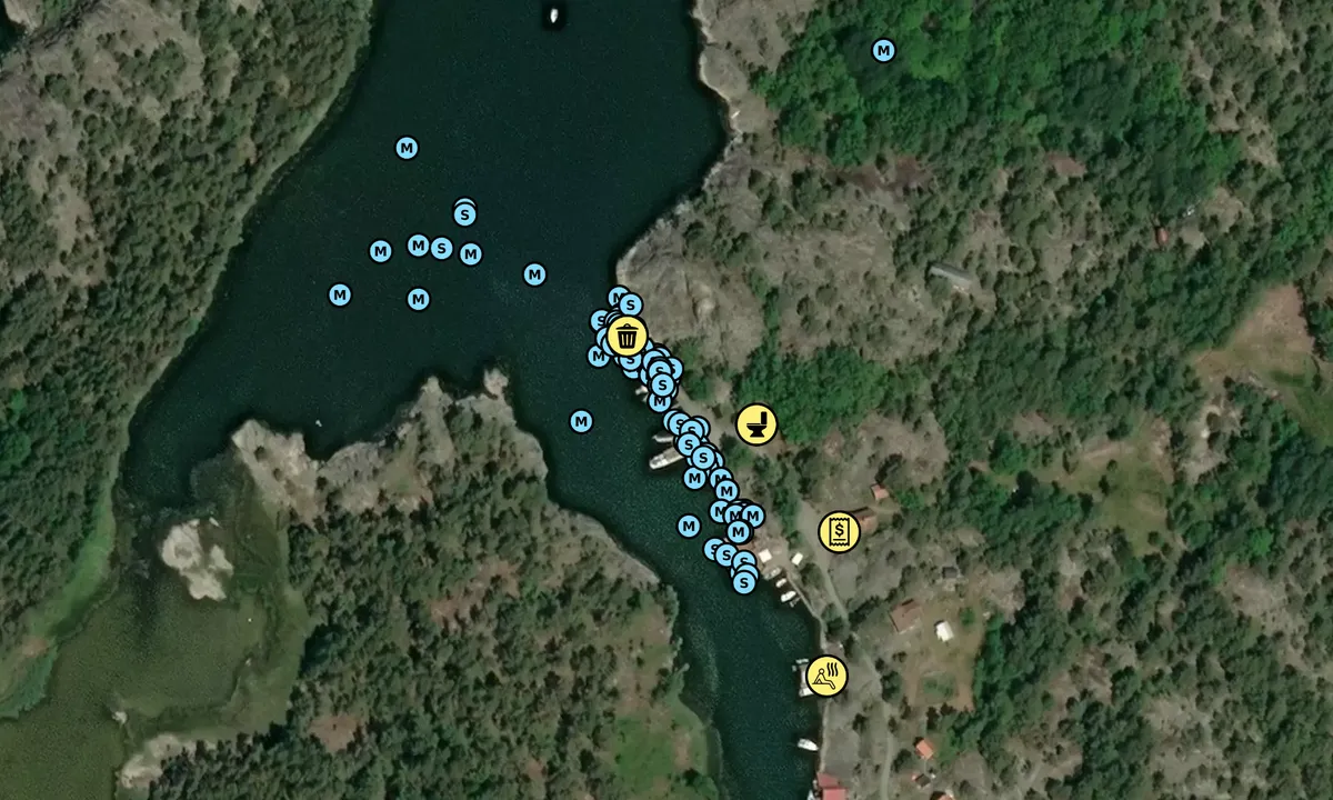 Satelite image of Harstena gästhamn