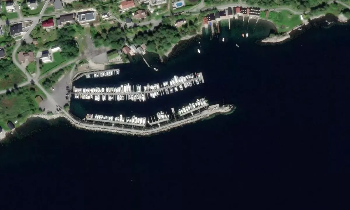 Satelite image of Hatlevika Båtforening