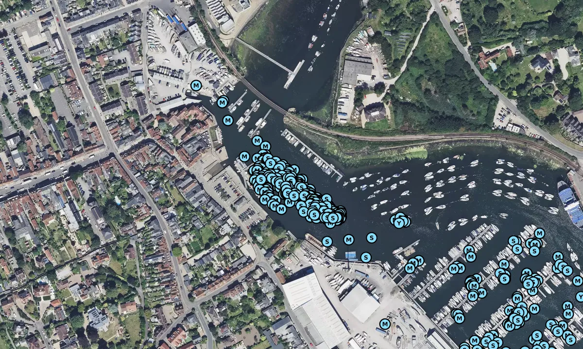 Satelite image of Haven Quay Lymington