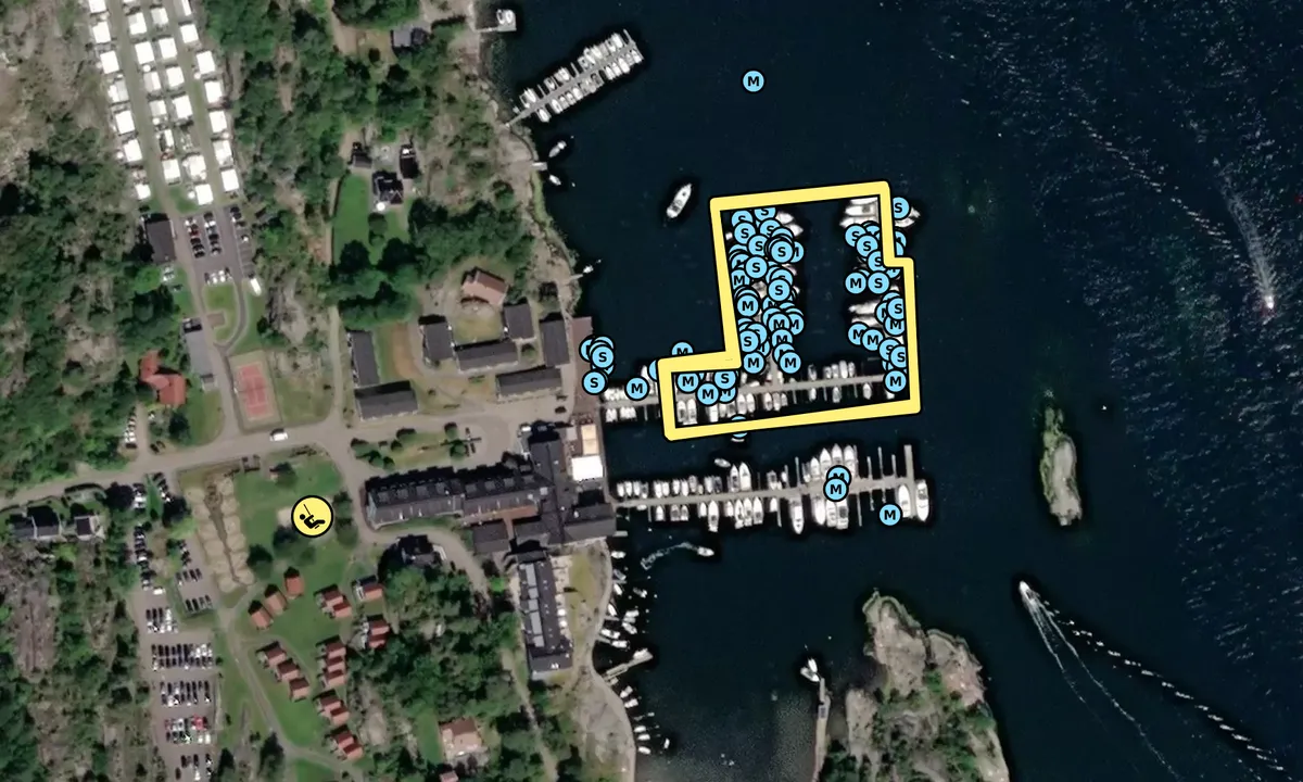 Satelite image of Havna Gjestehavn