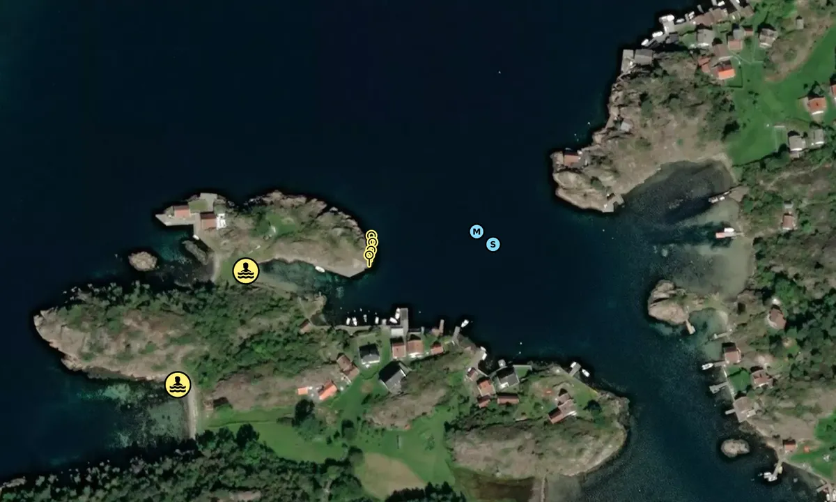 Satelite image of Hesnesøya - Grimstad