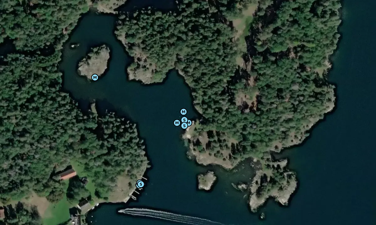 Satelite image of Hestøya - Sagesund
