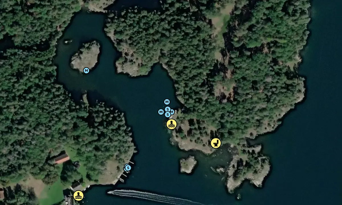 Satelite image of Hestøya - Sagesund