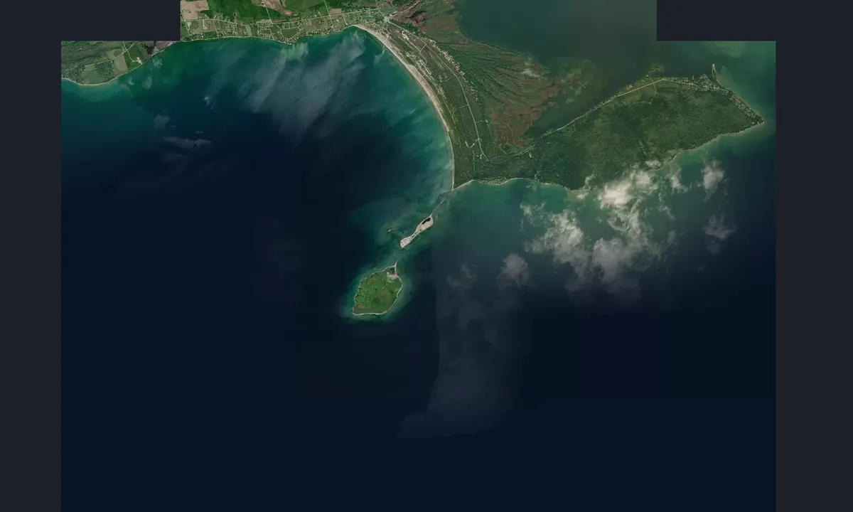 Flyfoto av High Bluff Island