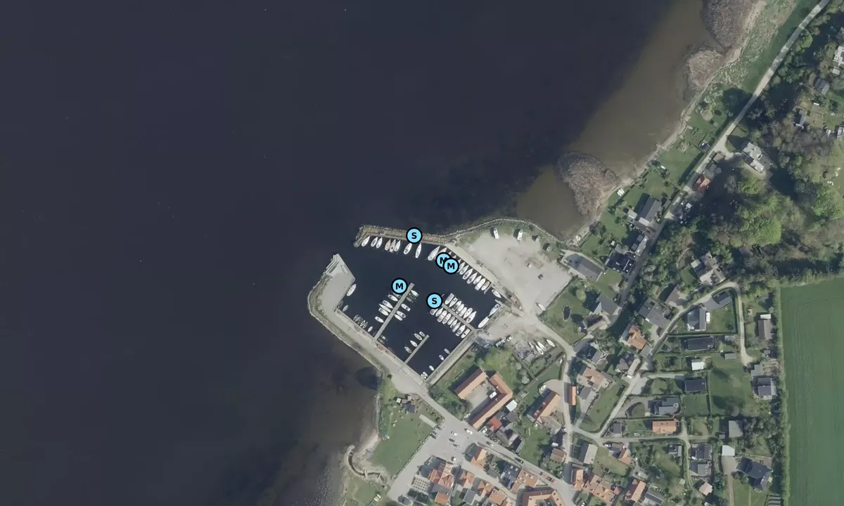 Satelite image of Hjarbæk Havn