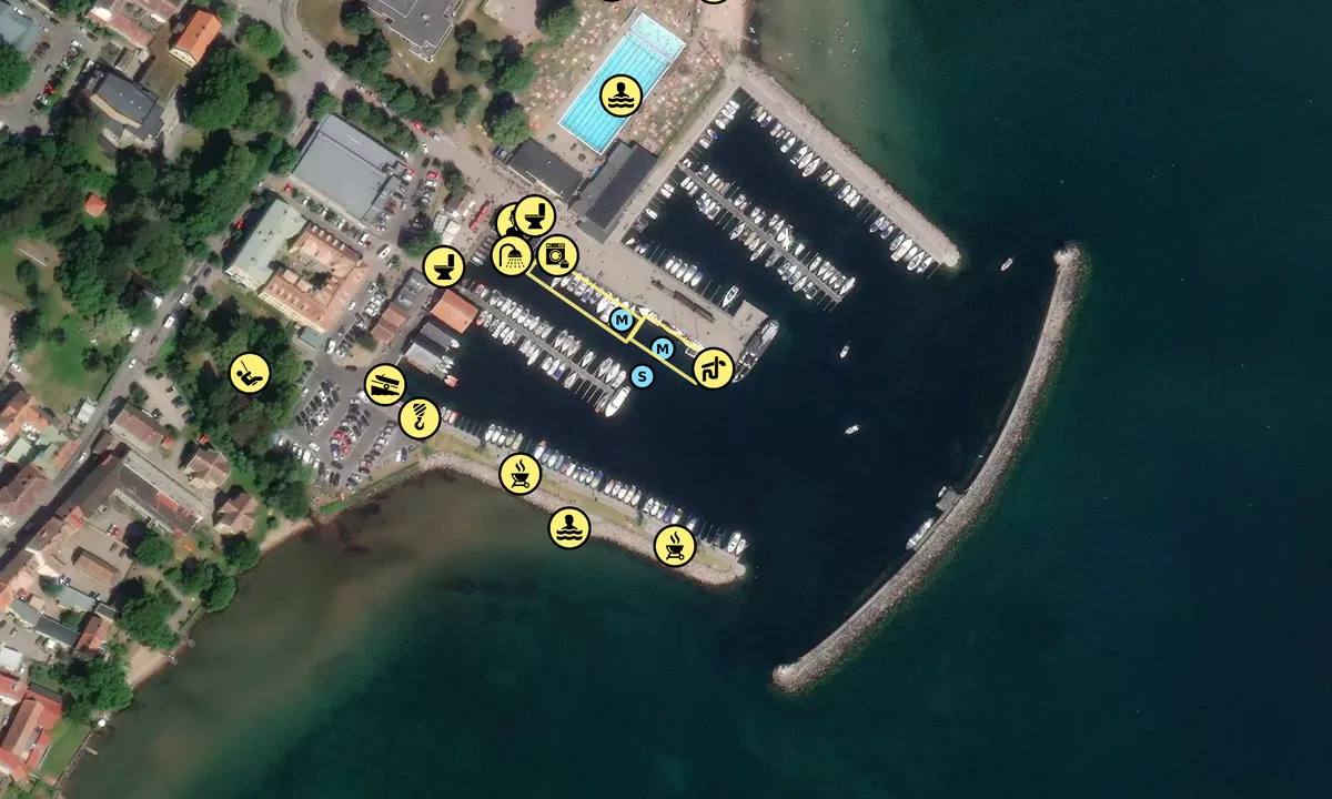 Satelite image of Hjo Gästhamn