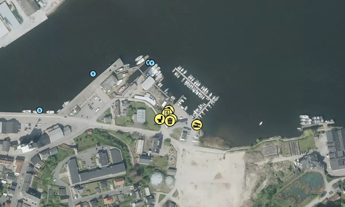Satelite image of Hobro Både- og Fiskerihavn