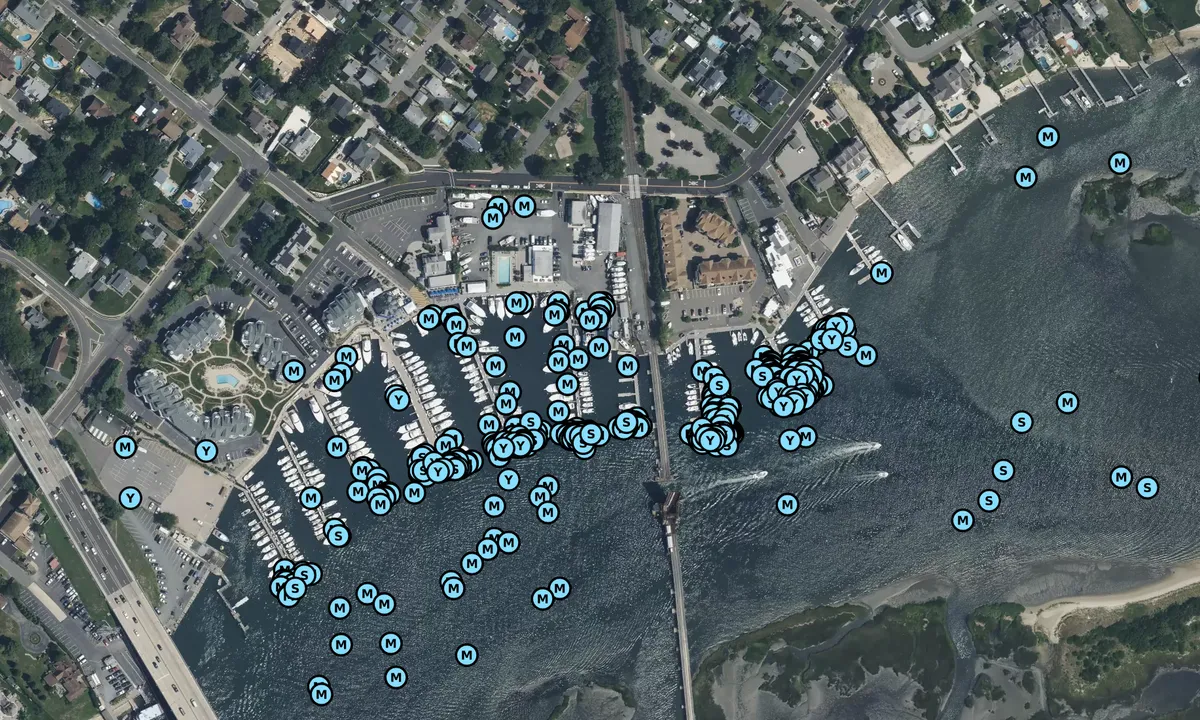 Satelite image of Hoffman's Marina West