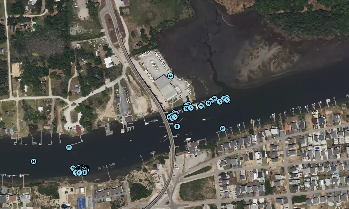 Satelite image of Holden Beach Marina