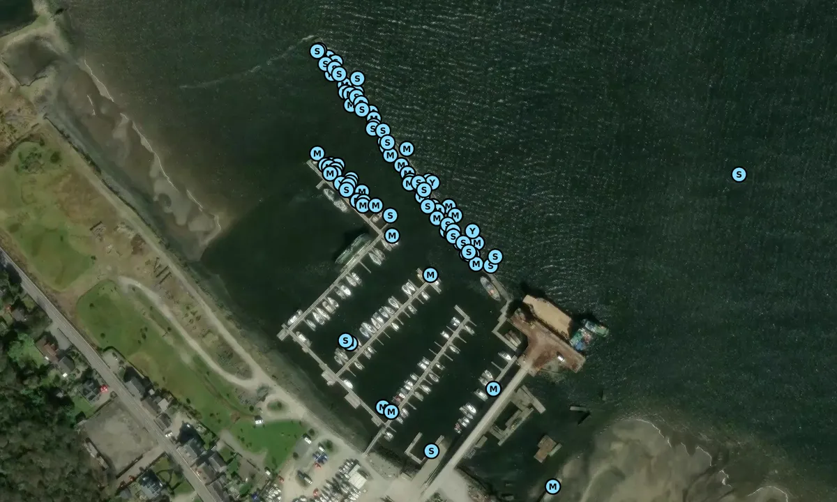 Satelite image of Holy Loch Marina - Sandbank