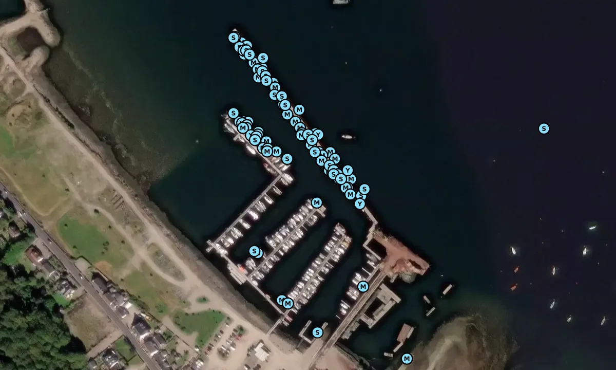Satelite image of Holy Loch Marina - Sandbank