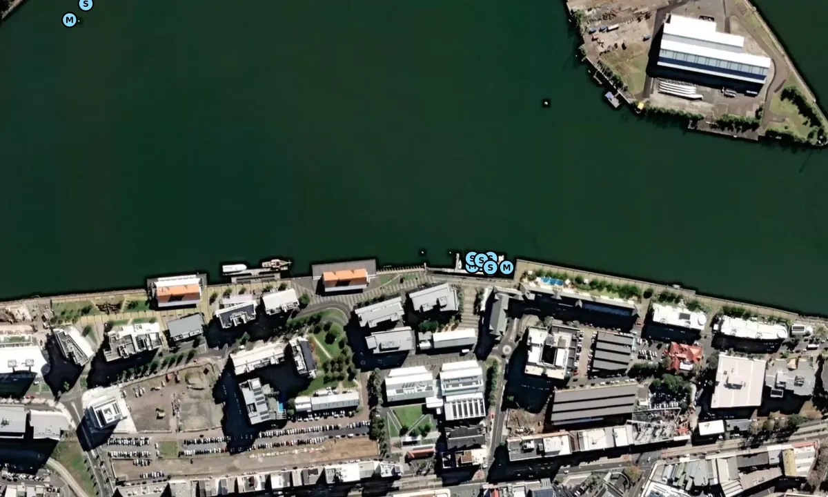 Satelite image of Honeysuckle Marina Newcastle