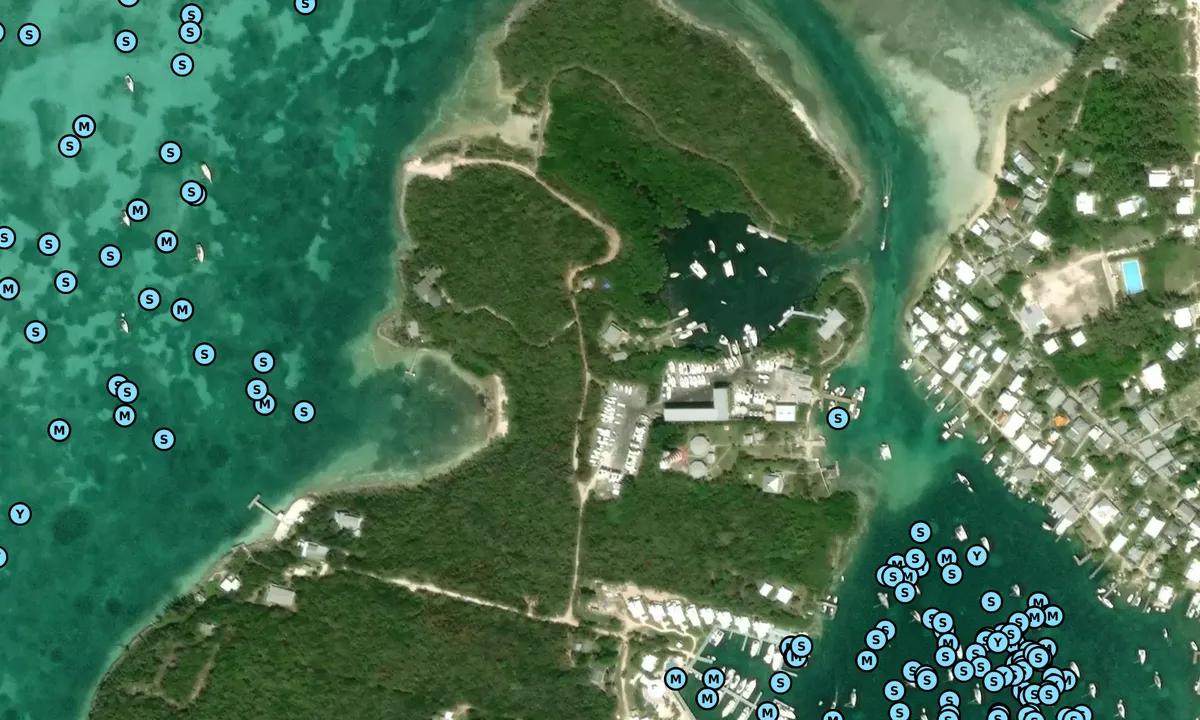 Satelite image of Hope Town Hideaways