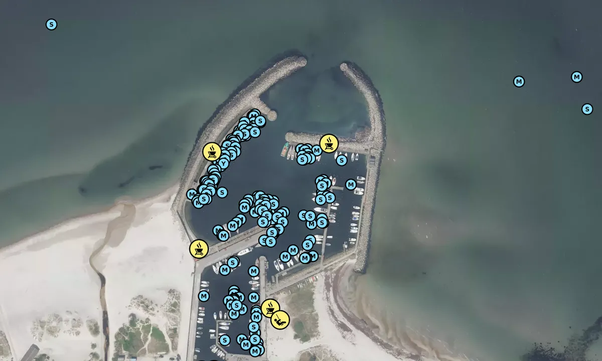 Satelite image of Hornbæk Havn