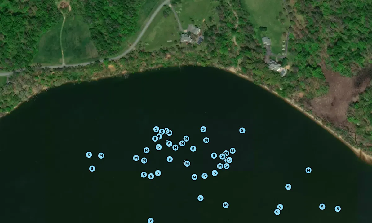 Satelite image of Hotdog Beach - Fredericktown