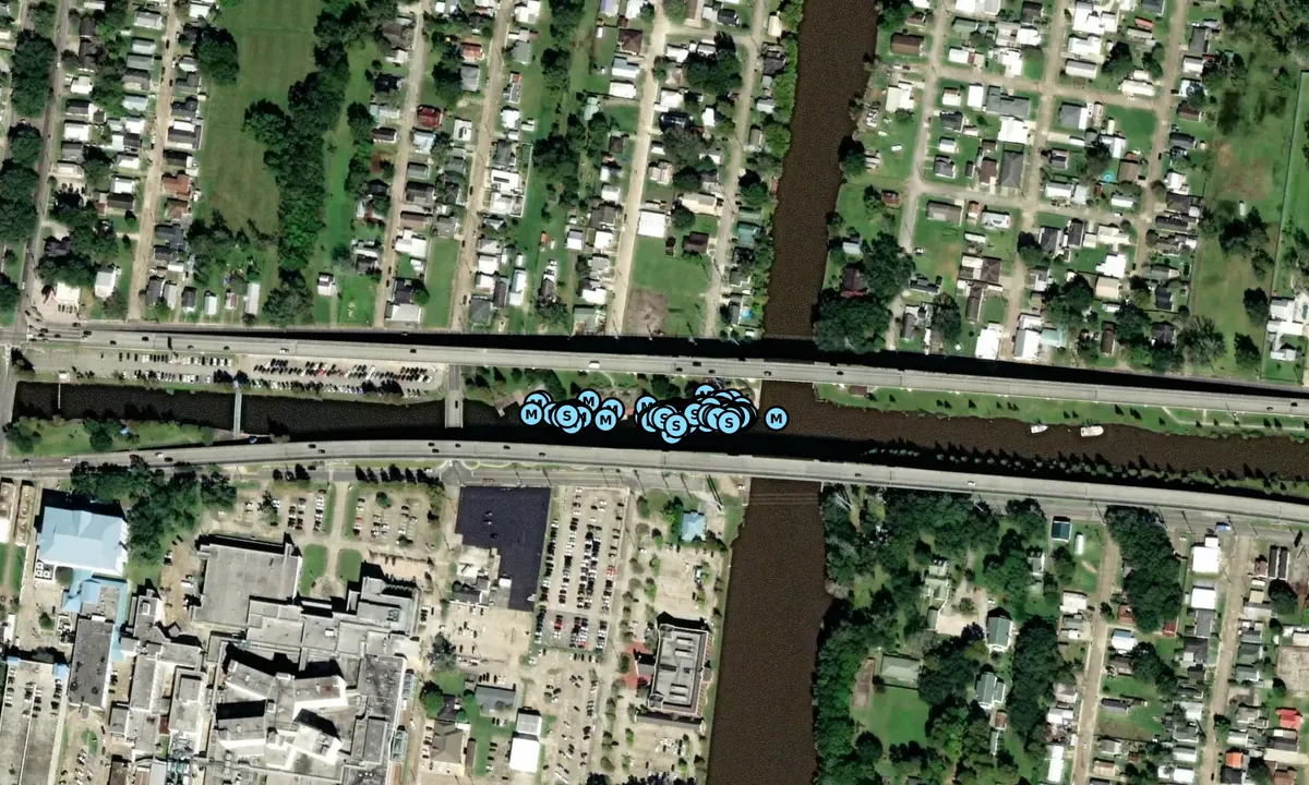 Satelite image of Houma City Dock