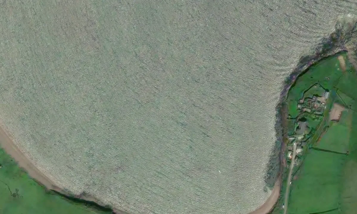Satelite image of Housa Voe, Papa Stour