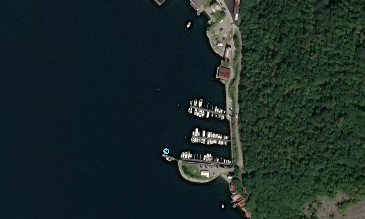 Satelite image of Høyanger Båtforening