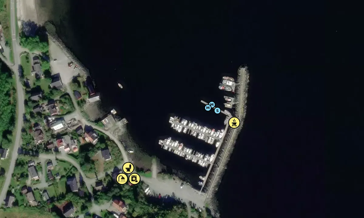 Satelite image of Høybakken Båtforening