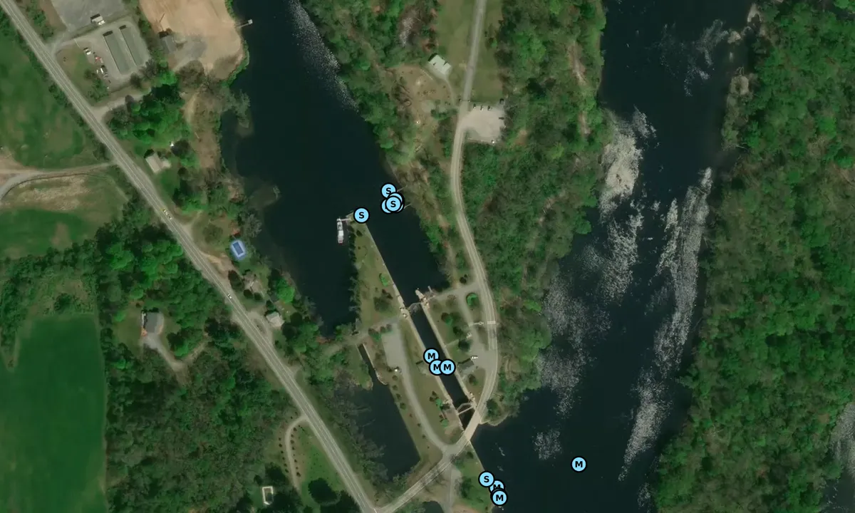 Satelite image of Hudson Crossing Park