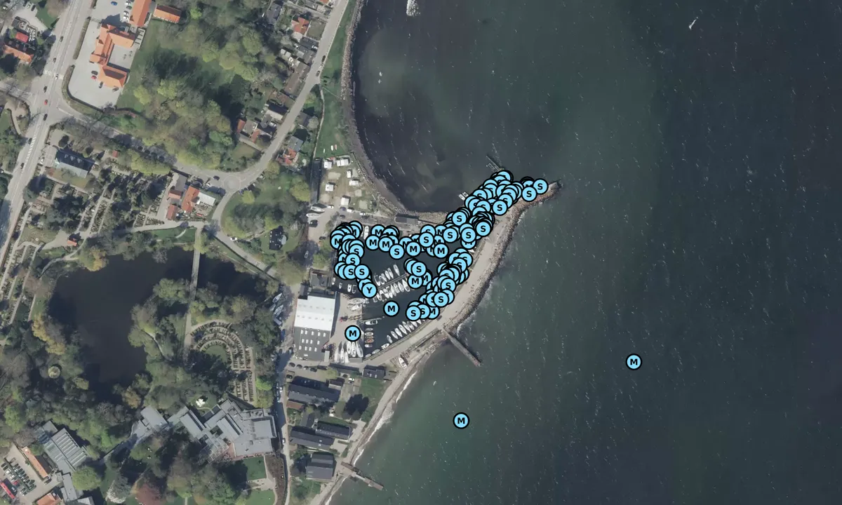 Satelite image of Humlebæk Havn