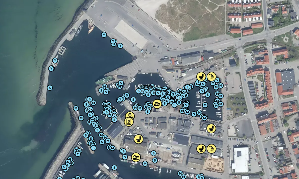 Satelite image of Hundested Havn