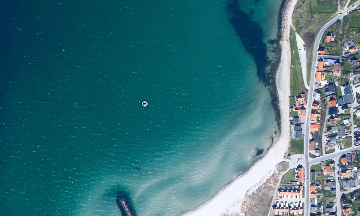Satelite image of Hundested Strand