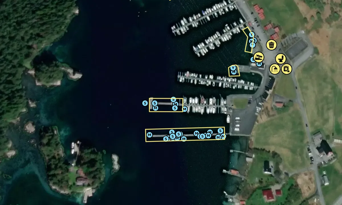 Satelite image of Husnes Båthavn