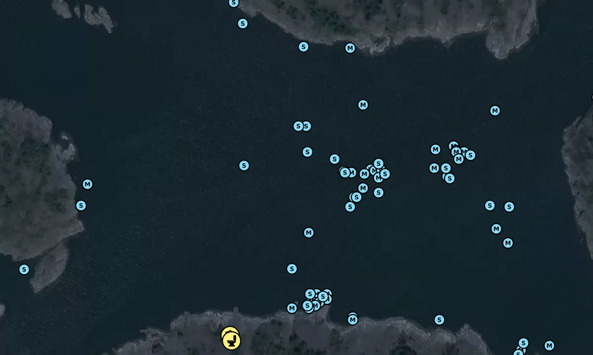 Satelite image of Huvudskär - SXK Stockholm bouy