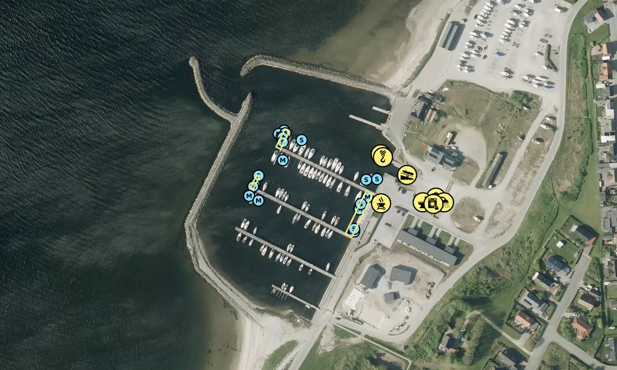 Satelite image of Hvalpsund Lystbådehavn