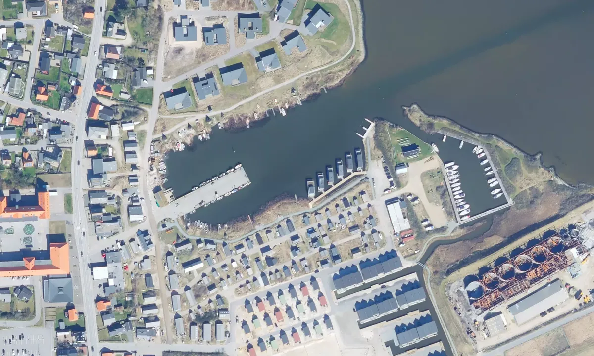 Satelite image of Hvide Sande Lystbådehavn