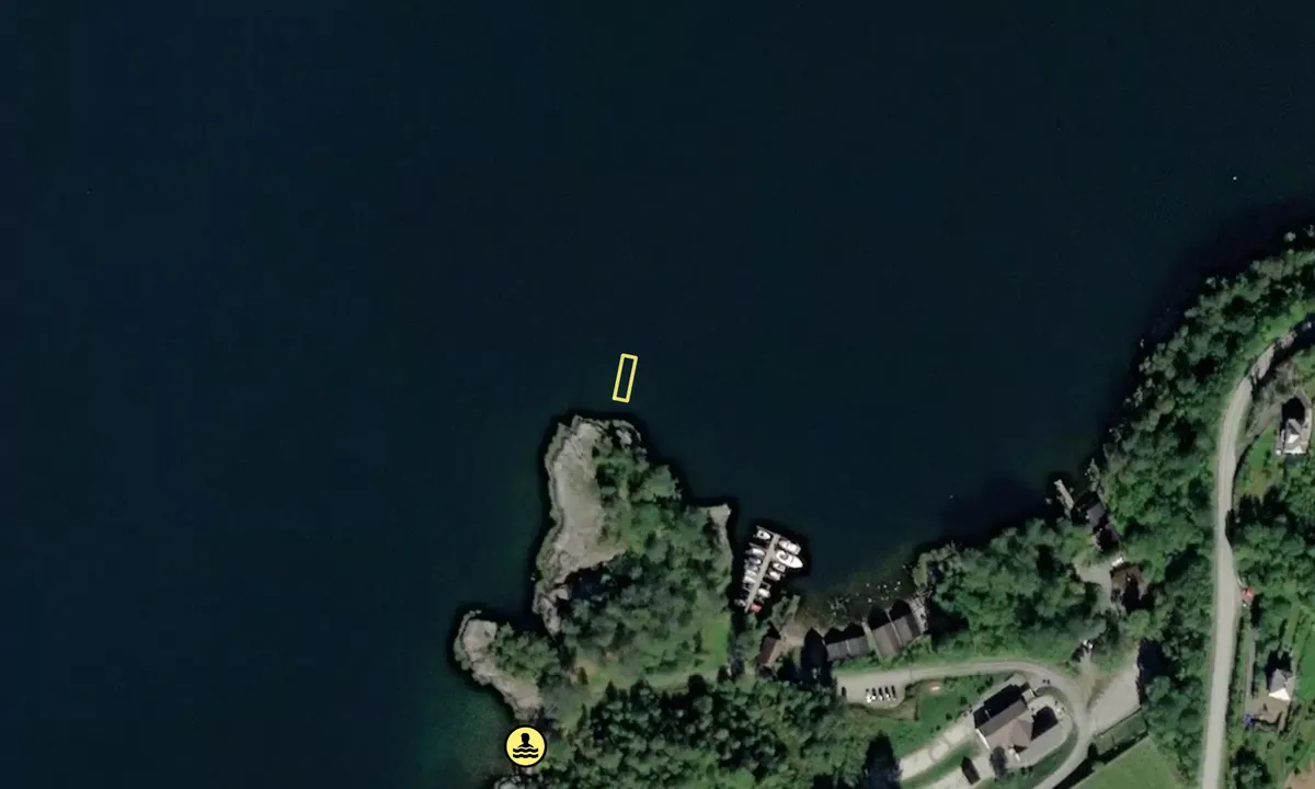 Satelite image of Hyllestad gjestehamn