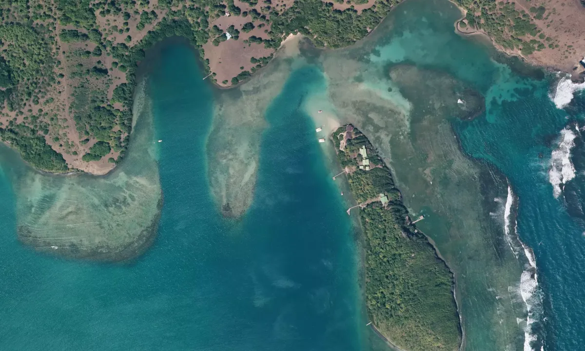 Flyfoto av Ilet de la Grotte