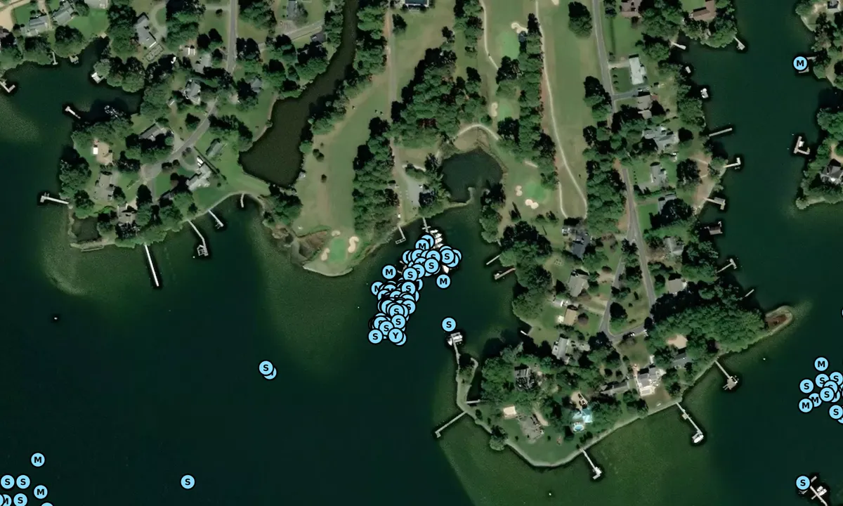 Satelite image of Indian Creek Yacht and Country Club