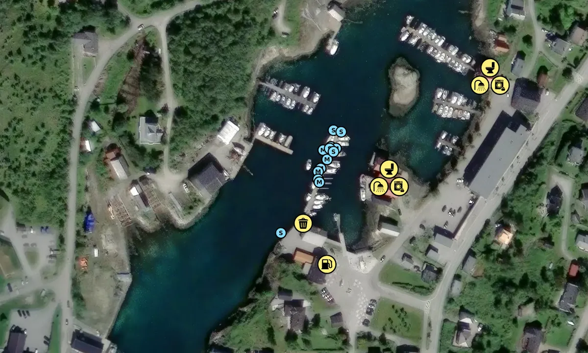 Satelite image of Inndyr Gjestehavn