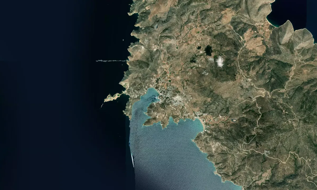 Flyfoto av Ios Aegean Sea