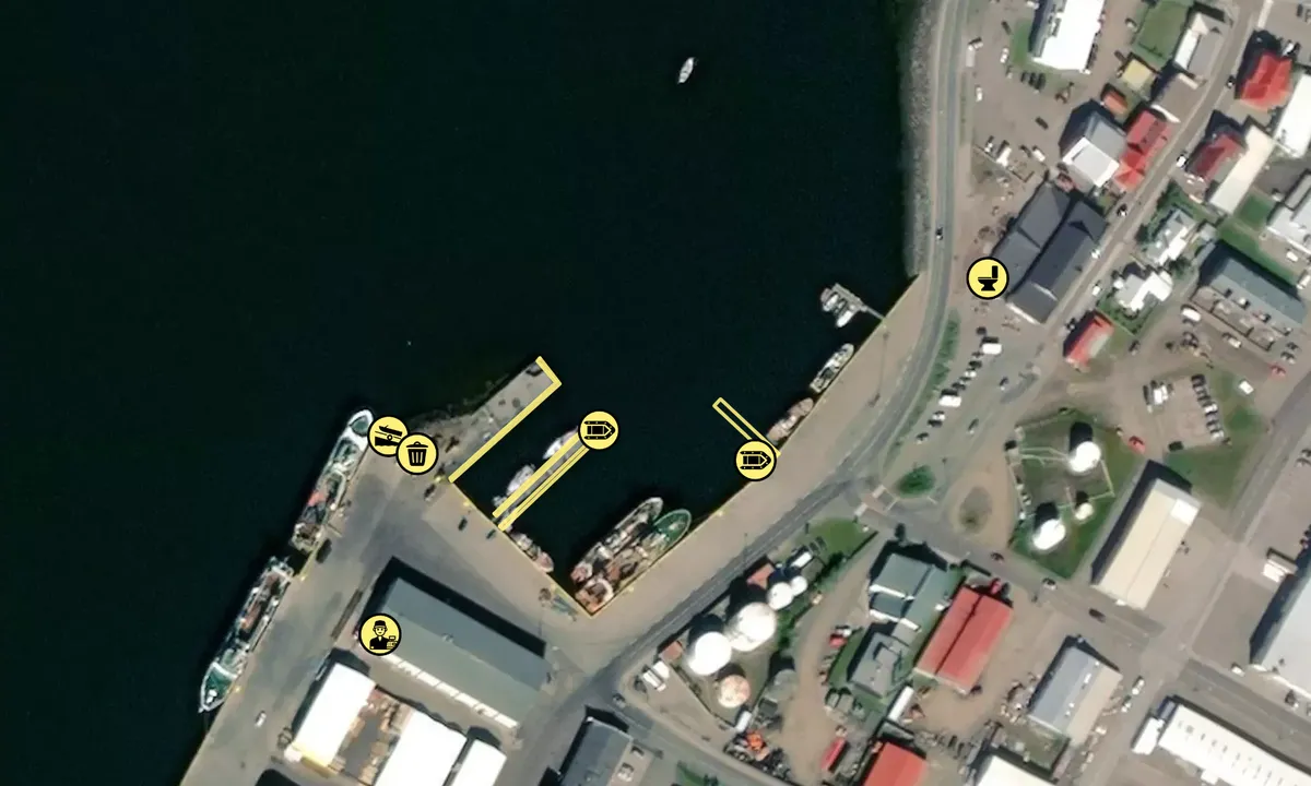 Satelite image of Ísafjörður Pollur