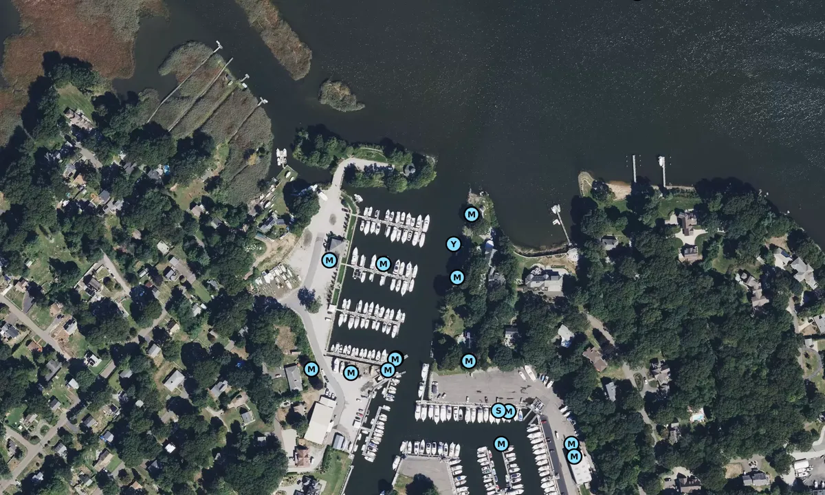 Satelite image of Island Cove Marina