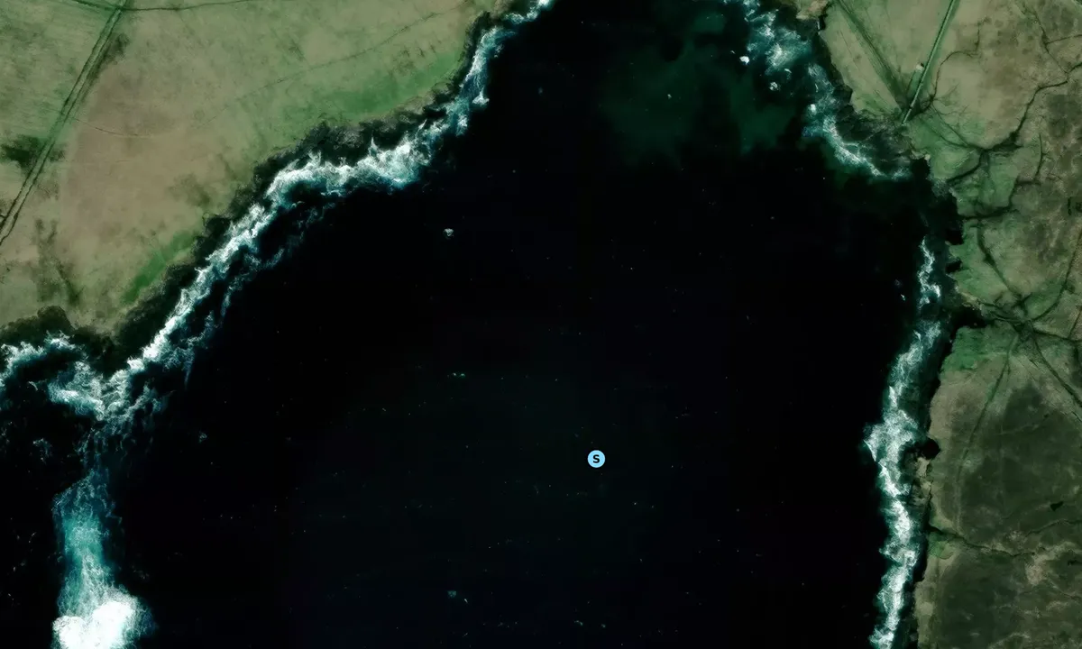 Satelite image of Isle of Noss Bay