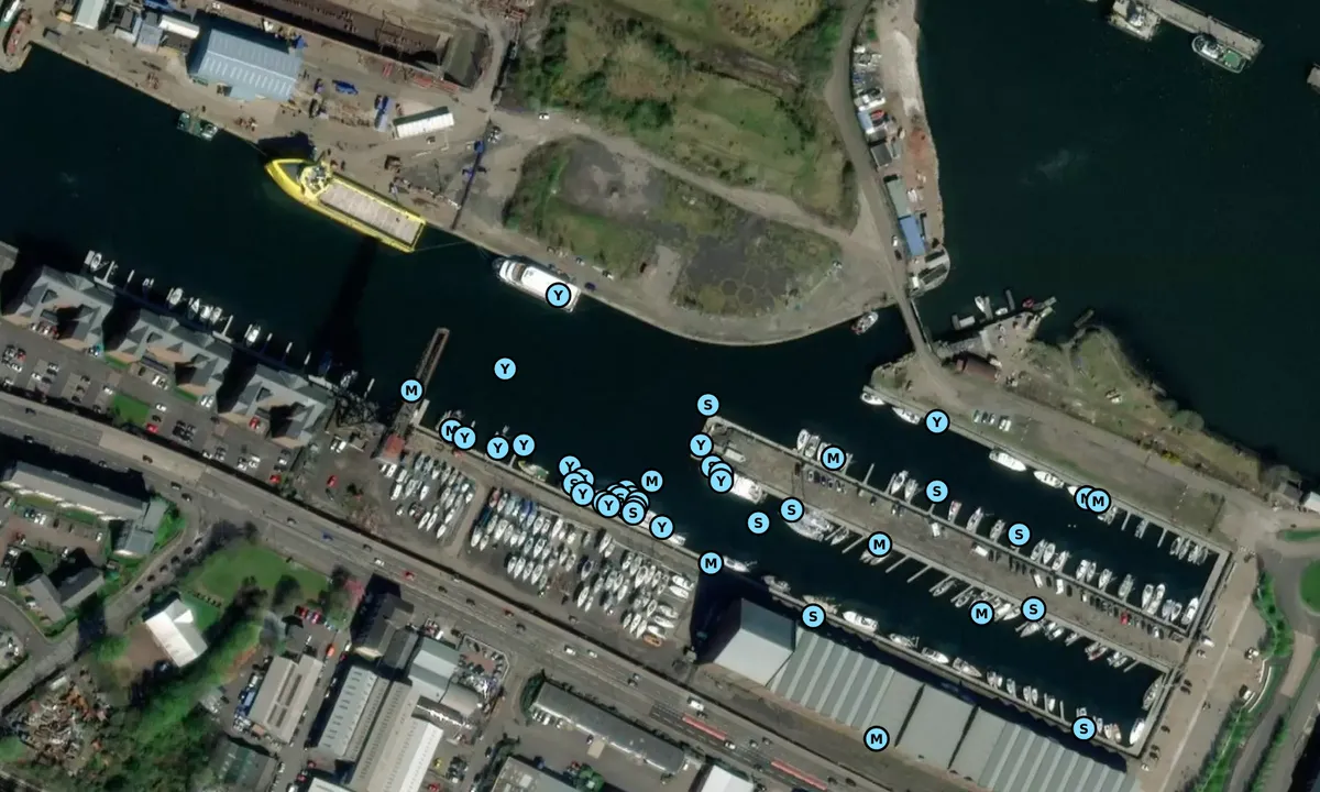 Satelite image of James Watt Dock Marina - Greenock