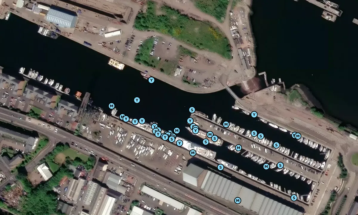 Satelite image of James Watt Dock Marina - Greenock