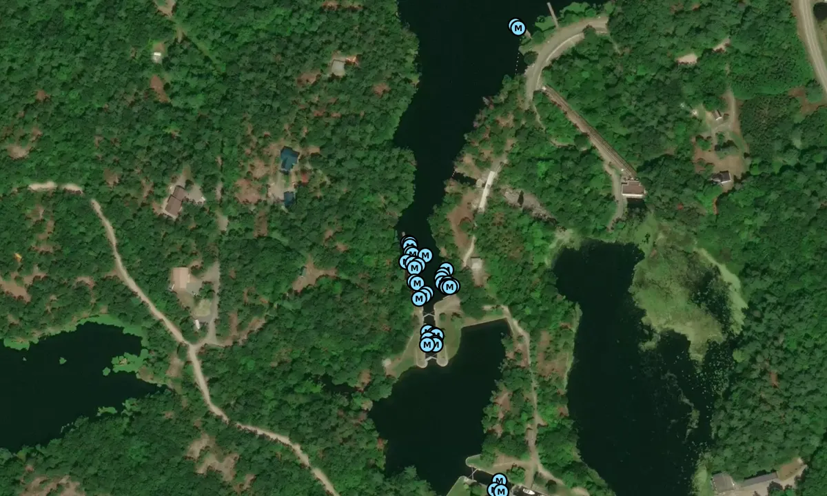 Satelite image of Jones Falls Upper Dock (Parks Canada)